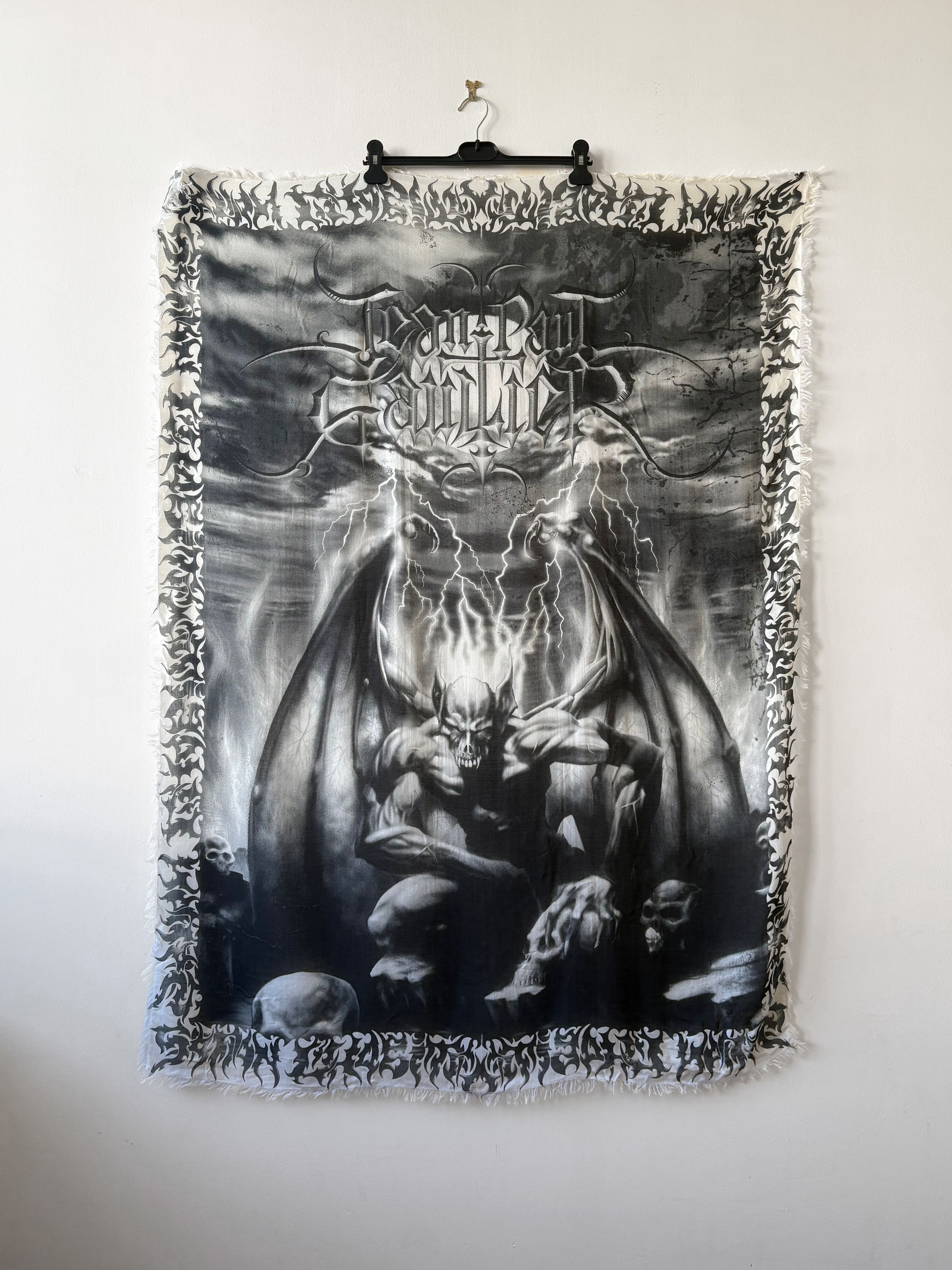 Jean Paul Gaultier Jean Paul Gaultier unisex black Diablo print pareo / scarf Size ONE SIZE - 1 Thumbnail