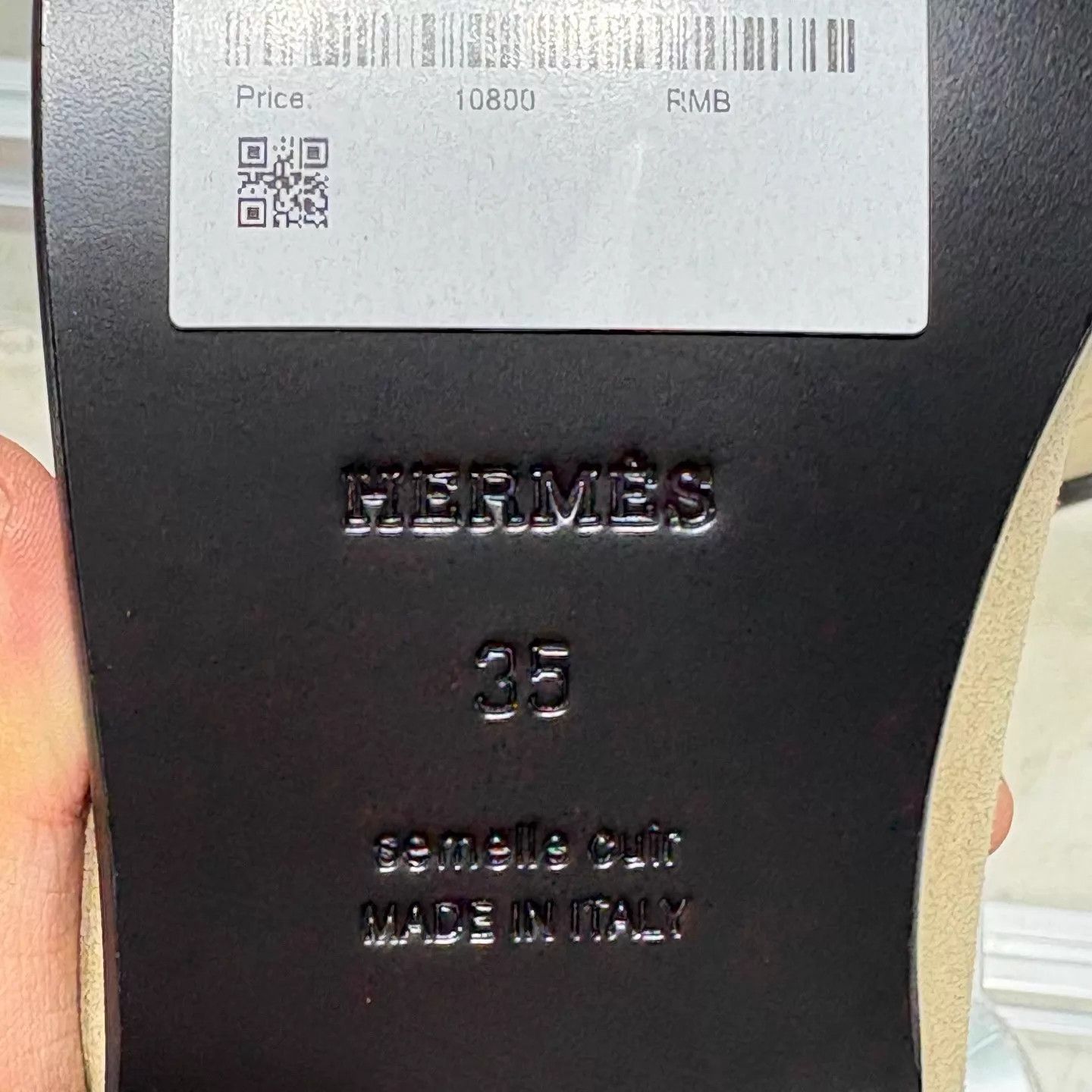 Hermes Hermes Khaki Silver Buckle Loafer 35 New w/ Box Size US 4.5 / IT 34.5 - 8 Thumbnail