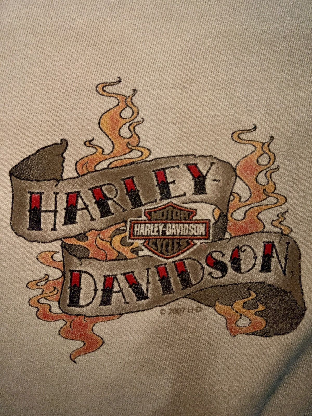 Harley Davidson Vintage Harley Davidson Tattoo Spiderweb Flame Longsleeve Size US XL / EU 56 / 4 - 2 Thumbnail