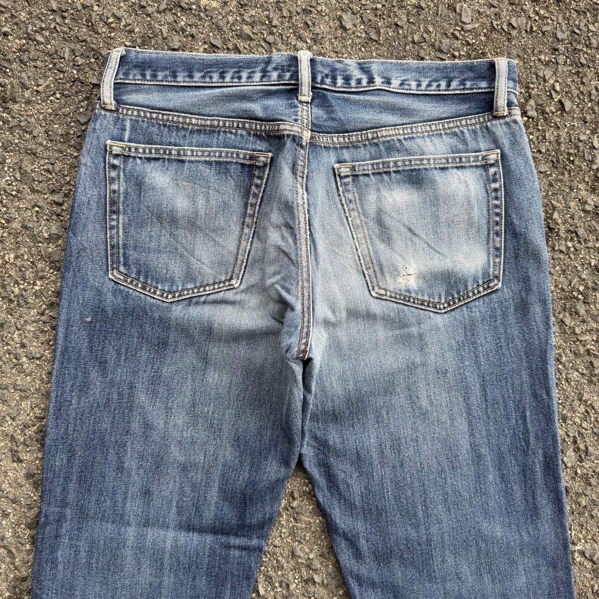 Japanese Brand VINTAGE JAPANESE STRAIGHT FADED JEAN DENIM PANTS Size US 35 - 10 Thumbnail