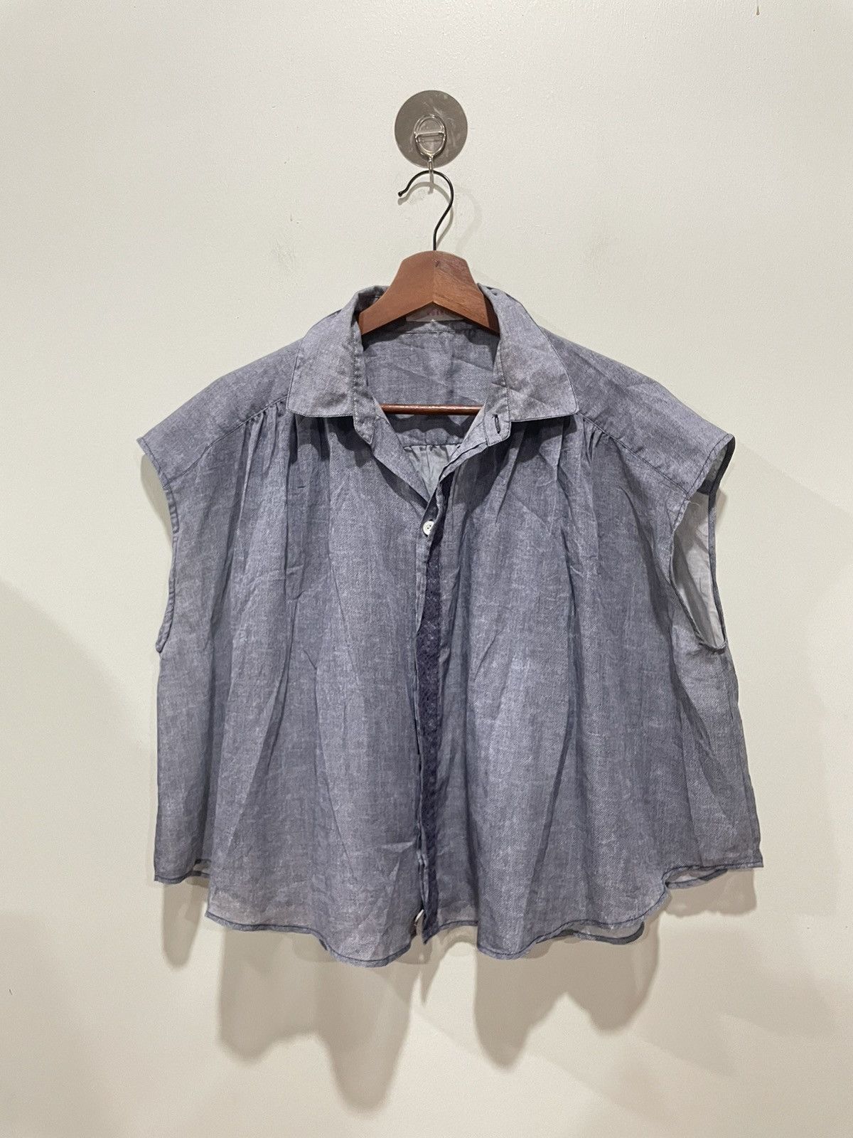 image of Issey Miyake Kuskus A-Net Blouse in Grey, Women's (Size XS)