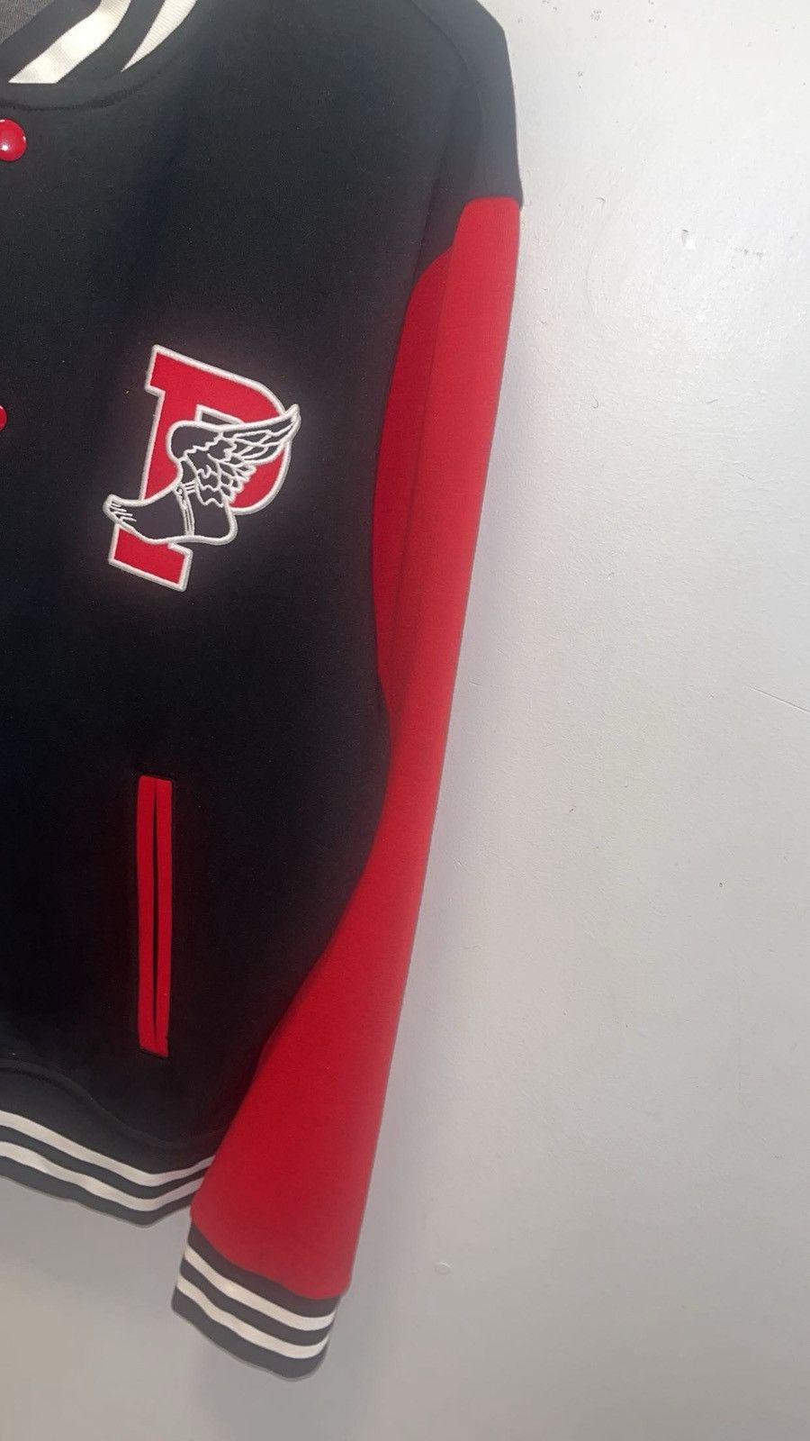 MLB × Polo Ralph Lauren POLO RALPH LAUREN RED & BLACK P-Wing VARSITY JACKET Size US M / EU 48-50 / 2 - 3 Thumbnail