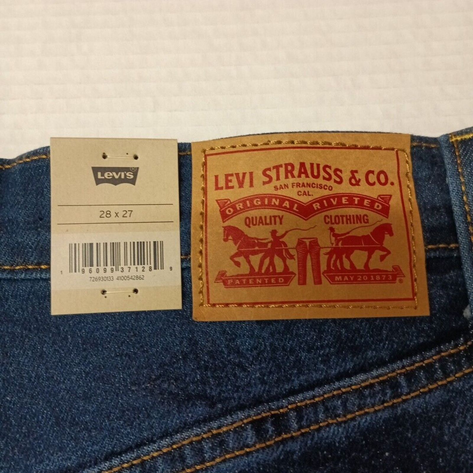 Levi's Levi's Ultra High Rise Ribcage Straight Leg Jeans Size 28x27 Size 28" / US 6 / IT 42 - 9 Thumbnail