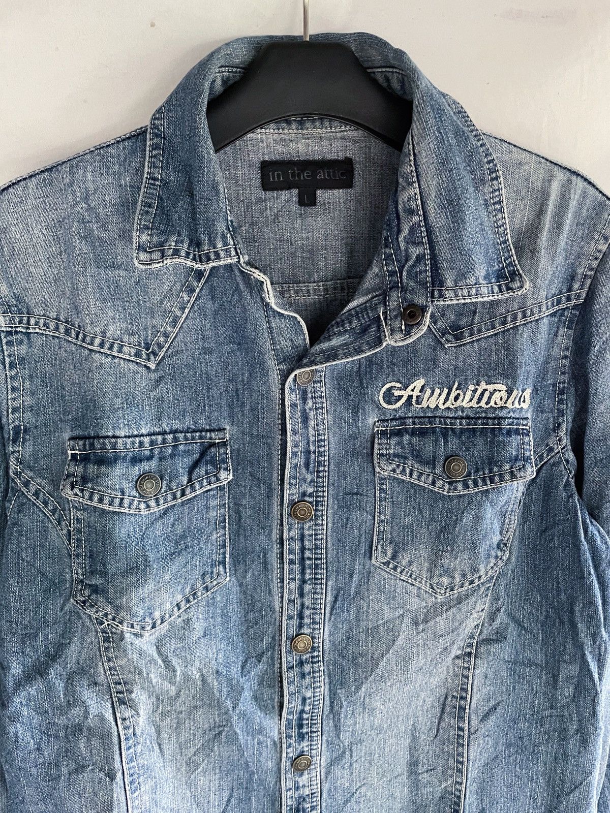 In The Attic IN THE ATTIC DENIM WASHED BUTTON DOWN SHIRT Size US S / EU 44-46 / 1 - 2 Thumbnail