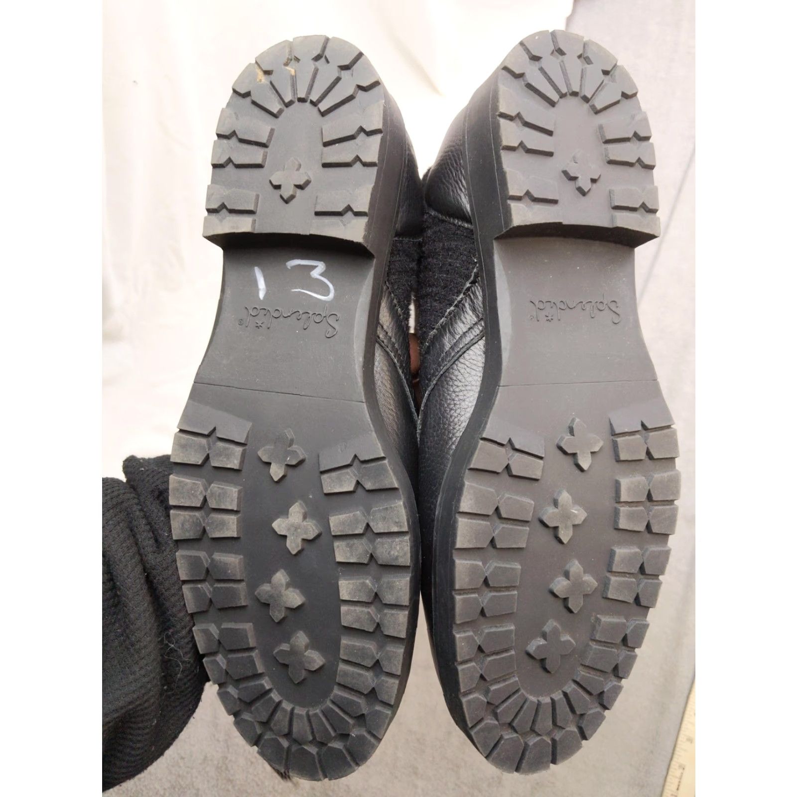 Splendid Splendid Scout Boots Womens 9.5 Black Leather Knit Combat Lace Up Size US 10 / IT 40 - 7 Thumbnail