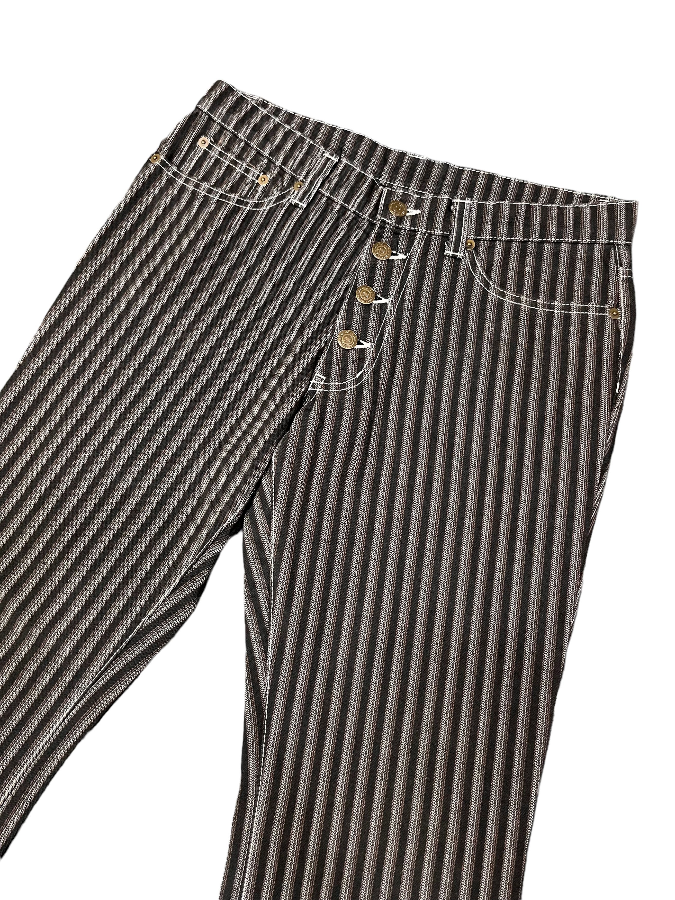 Tornado Mart FYE FLARE🔥VINTAGE TORNADO MART JAPAN Hickory Stripes Denim Size US 31 - 7 Thumbnail