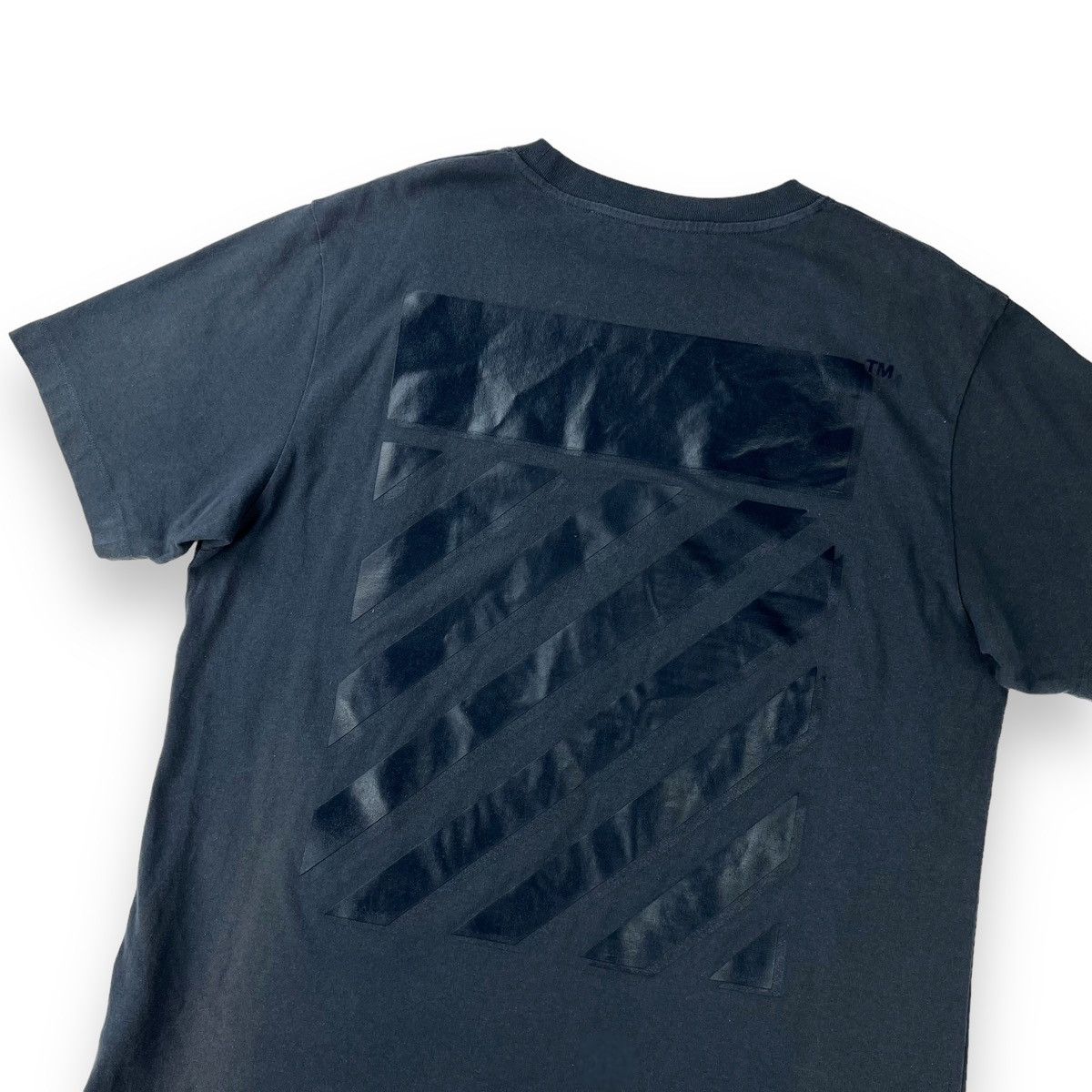 Off-White Off-White Rubber Diagonal Blue T Shirt Size US L / EU 52-54 / 3 - 1 Thumbnail
