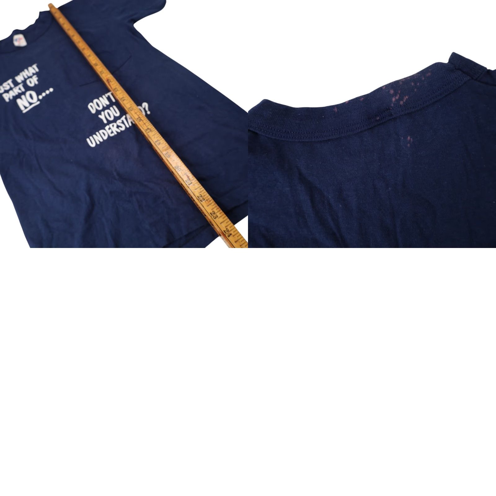 Vintage VINTAGE What Part of NO Dont you Understand Slogan T Shirt Blue Small Mens Size US S / EU 44-46 / 1 - 8 Thumbnail