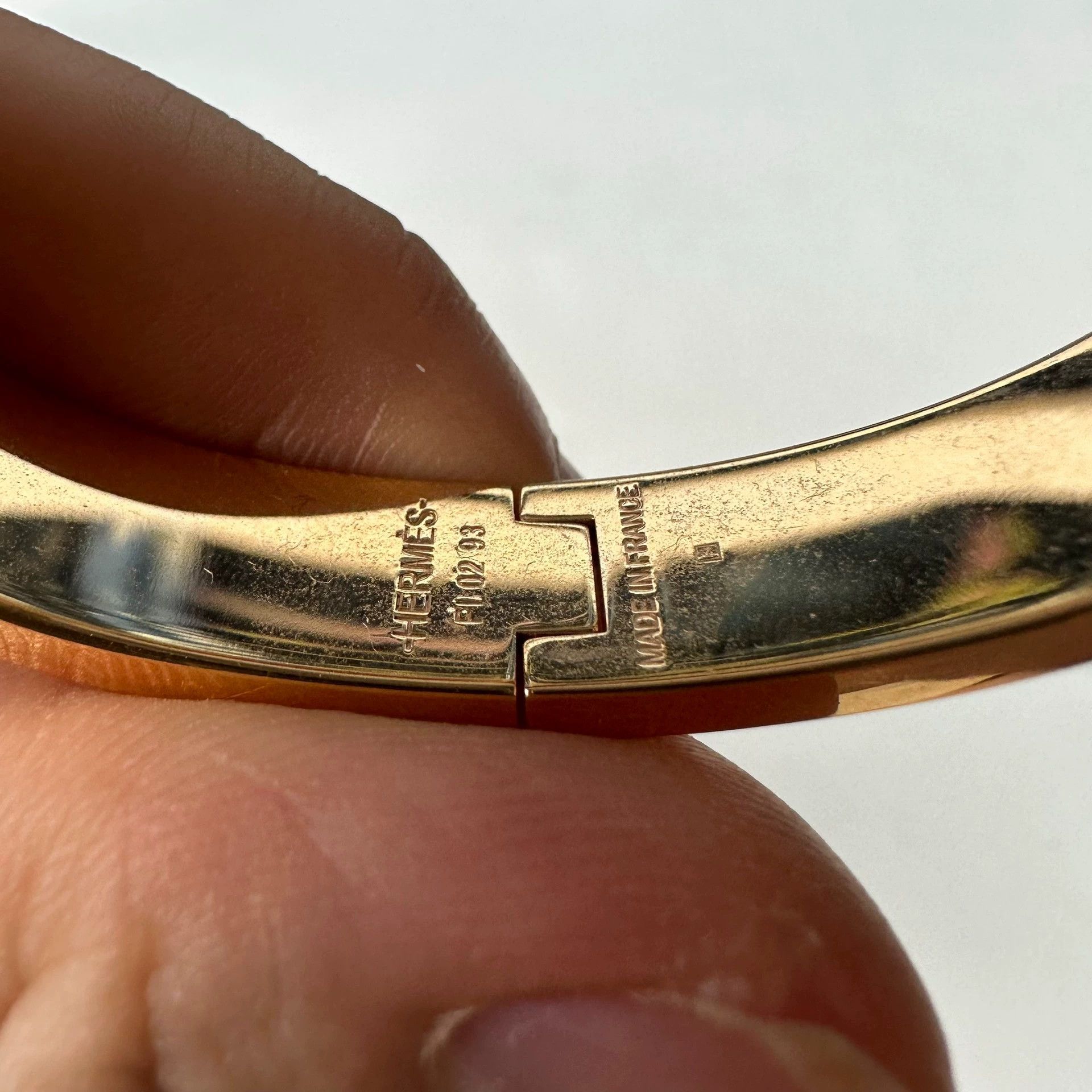 Hermes HERMES Clic H Bangle Rose Gold Gold-Plated Large Size ONE SIZE - 3 Thumbnail