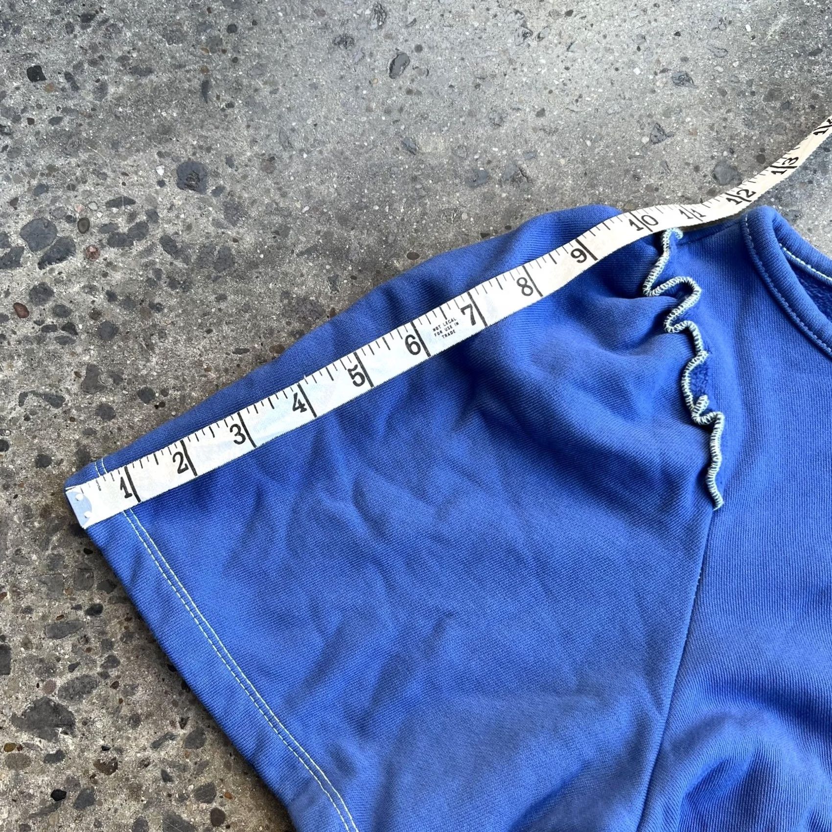 Vintage Altar'd State Shirt Womens Small Blue Cobalt Ruffle Sleeve Terry Knit Cotton Size S / US 4 / IT 40 - 7 Thumbnail