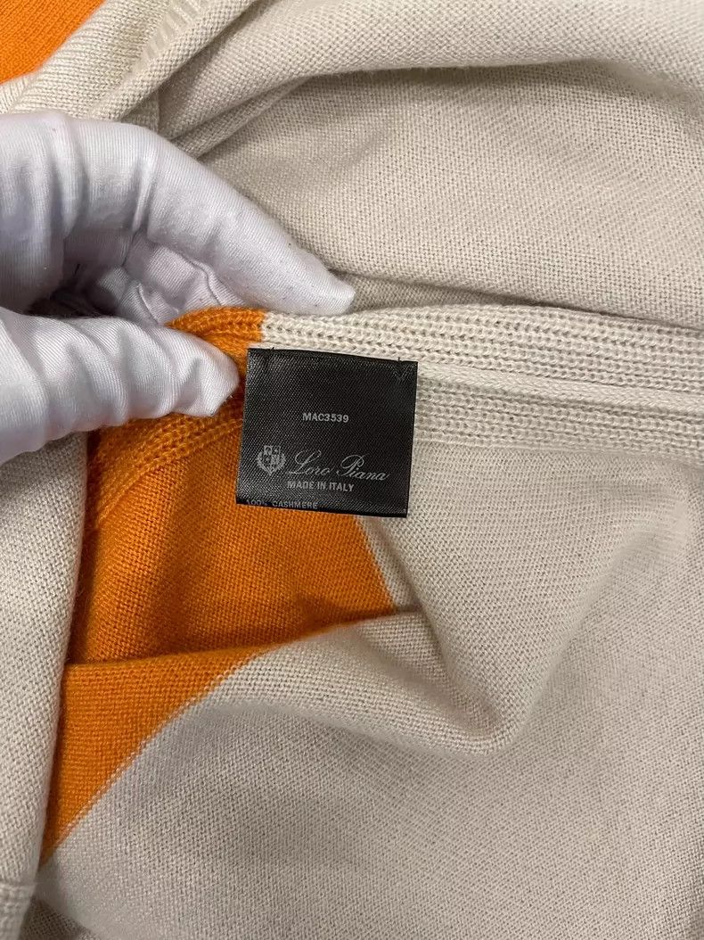 Loro Piana LORO PIANA Orange patchwork cashmere sweater Size M / US 6-8 / IT 42-44 - 6 Thumbnail