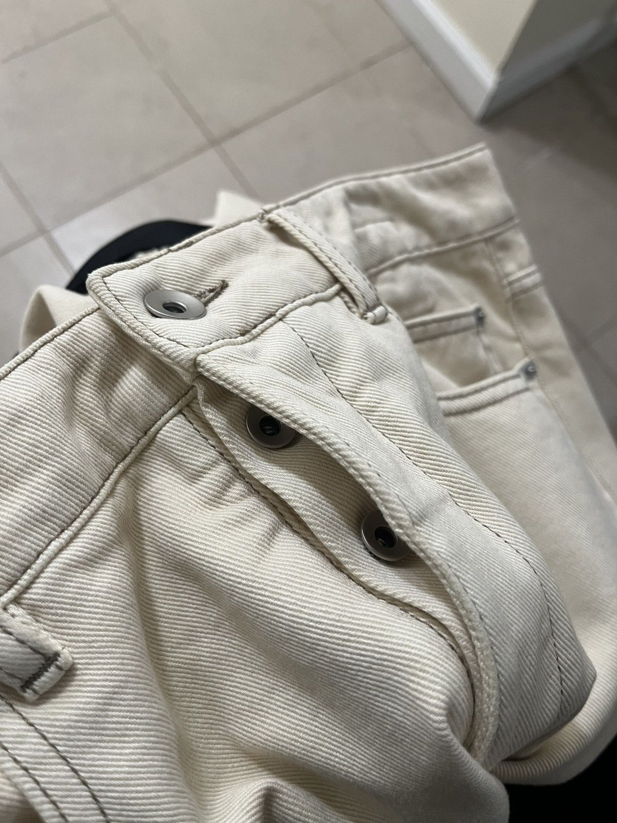 Rick Owens Drkshdw Rick Owens DarkShadow Collapse Cut Cropped Pant Sz 34 Size US 34 / EU 50 - 15 Thumbnail