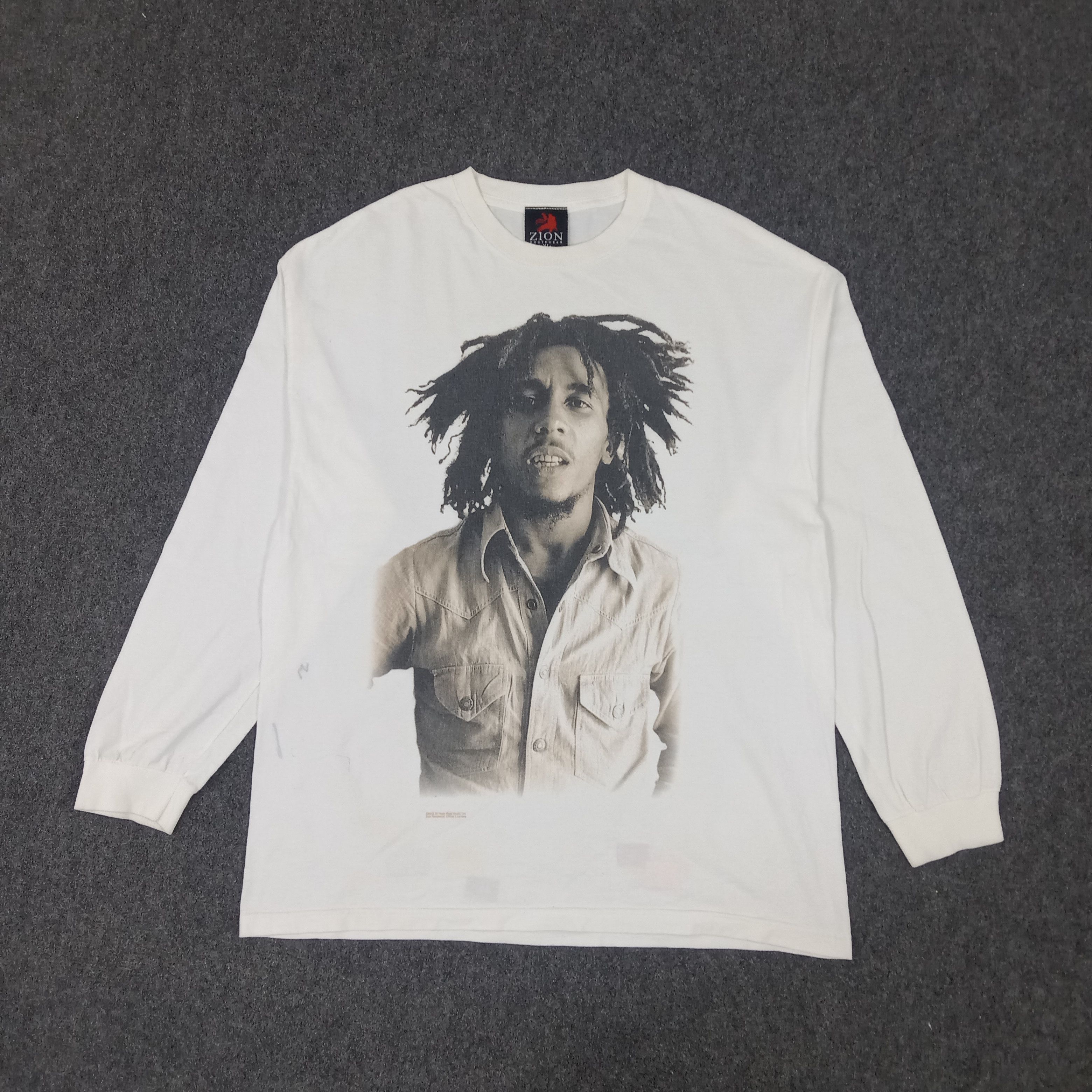 Bob Marley × Vintage Bob Marley Reggae Singer Long Sleeve Tshirt Size US XL / EU 56 / 4 - 1 Thumbnail