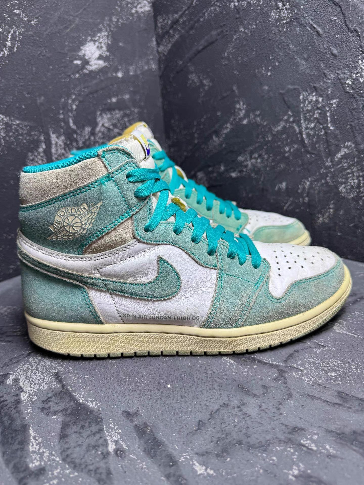 Nike Air Jordan 1 Tiffany White & Green Q10 Size US 8 / EU 41 - 5 Thumbnail