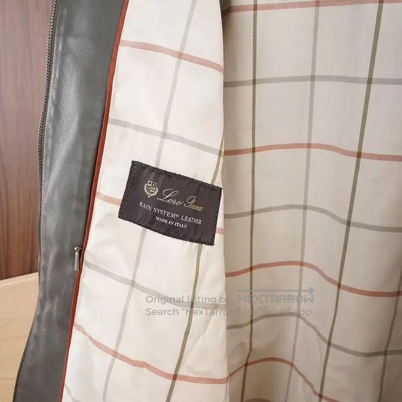 Loro Piana Loro Piana Lambskin Collared Leather Jacket. Size US XL / EU 56 / 4 - 5 Thumbnail