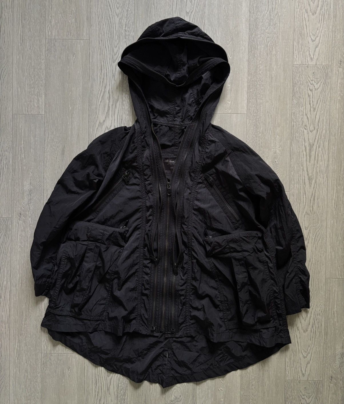 Allsaints × Vintage Allsaints Avant Garde Zip Siv Parka Coat Hooded Nylon Size L / US 10 / IT 46 - 1 Thumbnail