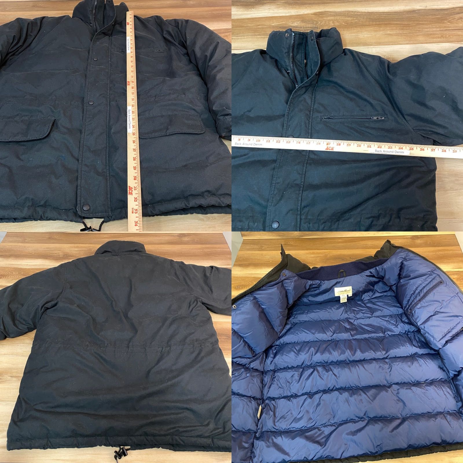 Eddie Bauer VINTAGE Eddie Bauer Parka Coat Mens L Black Goose Down Heavy Winter Coat Full Zip Snap Drawstring Pockets 90s Outdoor Utility Size US L / EU 52-54 / 3 - 8 Thumbnail