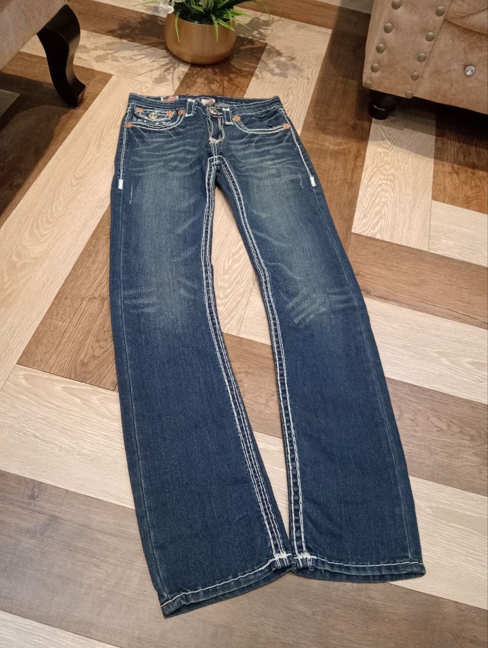 True Religion TRUE RELIGION BILLY SUPER T BLUE DENIM PANTS Size 27" / US 4 / IT 40 - 3 Thumbnail