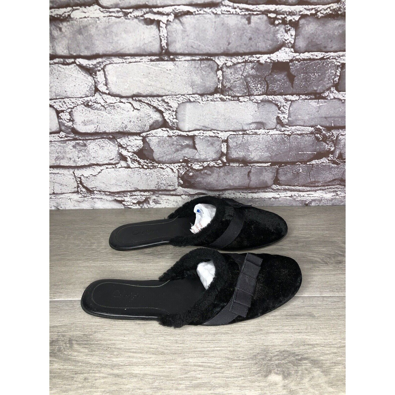 Cole Haan Cole Haan Black Velvet Leather Bow Casual Mules Flats Women Size US 8 / IT 38 - 12 Thumbnail