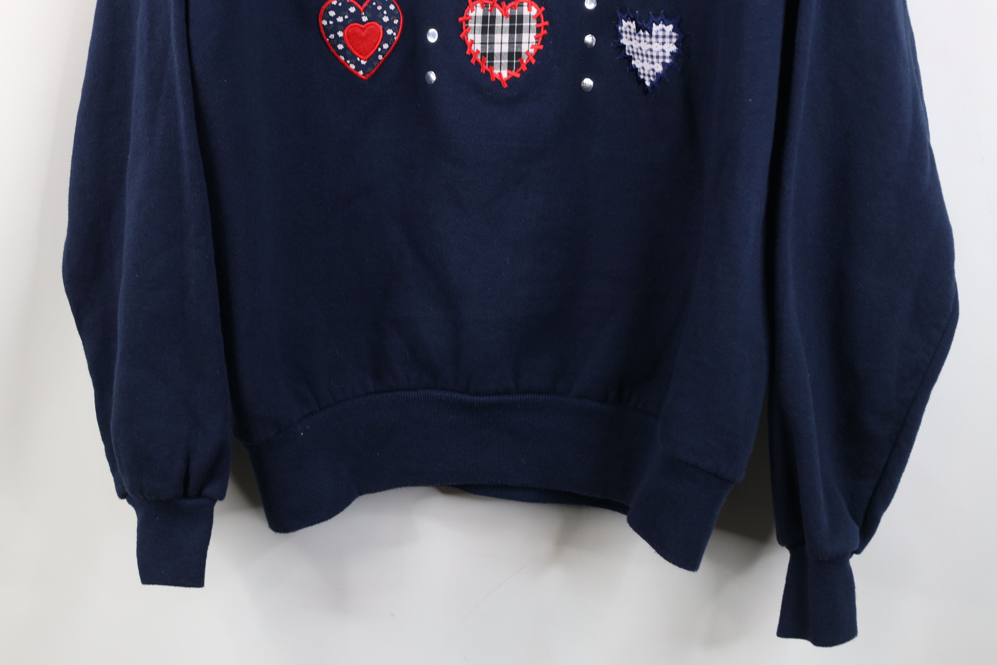 Vintage Vintage 90s Streetwear Heart Country Collared Sweatshirt USA Size M / US 6-8 / IT 42-44 - 3 Thumbnail