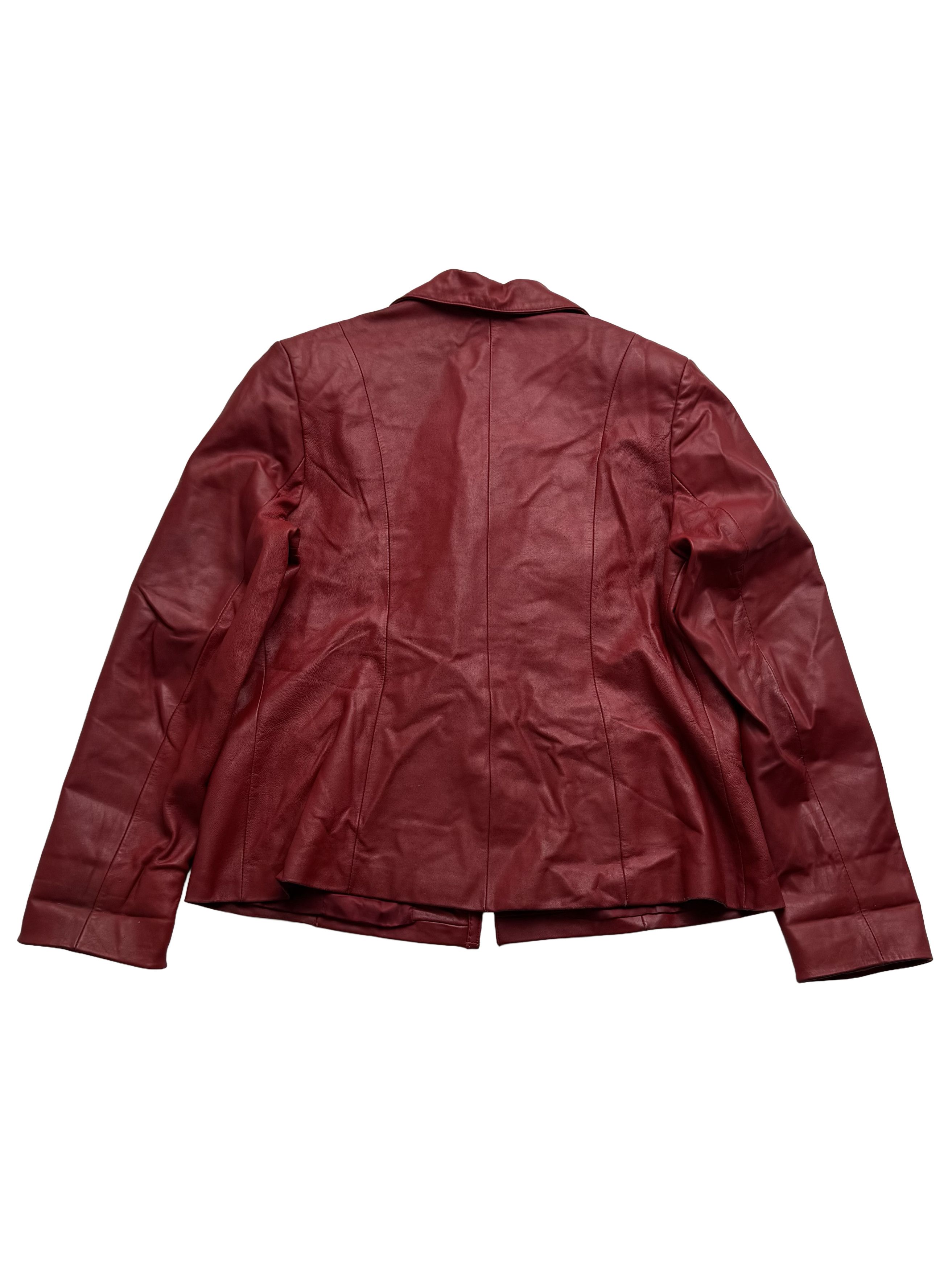 Vintage Vintage Y2K Leather Jacket Tailored Button Front Pocket Size L / US 10 / IT 46 - 9 Thumbnail