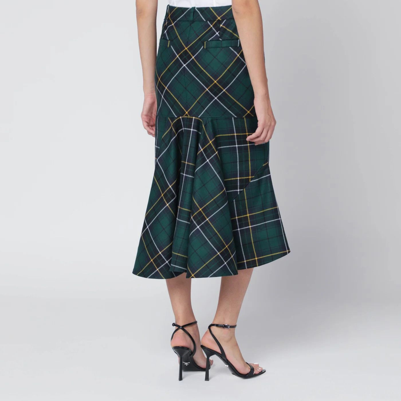 Alexander McQueen o1d2blof0426 Wool Flared Skirt in Multicolor Size 27" / US 4 / IT 40 - 3 Thumbnail