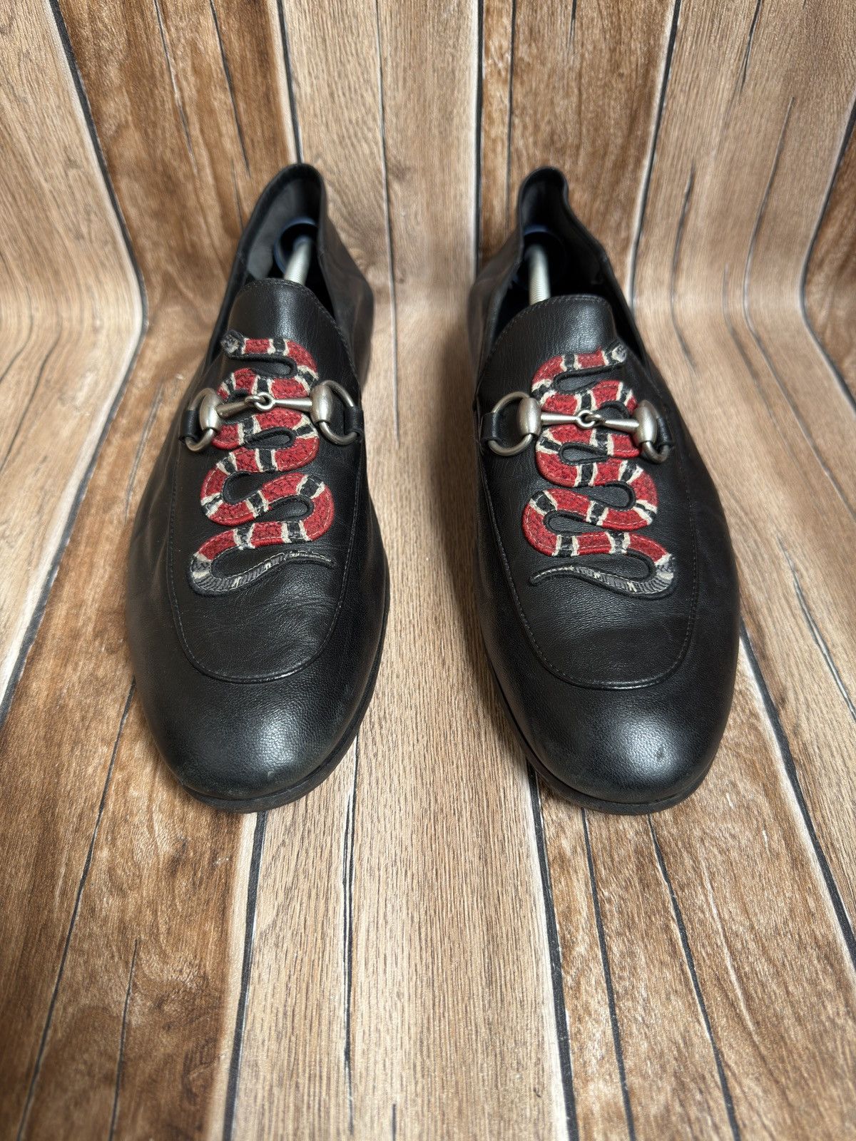 Gucci Brixton snake loafers Size US 9 / EU 42 - 3 Thumbnail