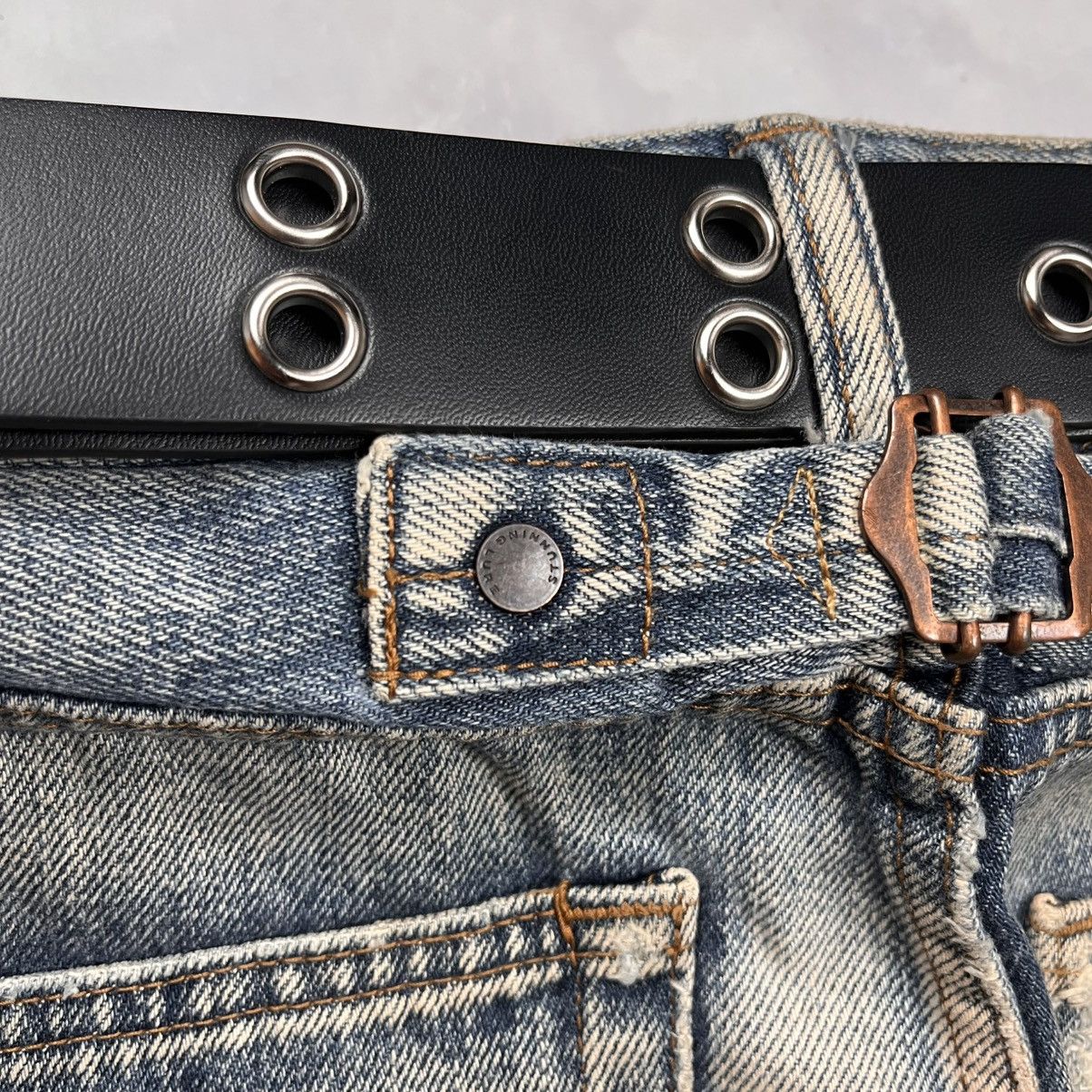 Japanese Brand Vtg Selvedge Denim Pants Buckel Back Stunning Lure Size US 29 - 13 Thumbnail