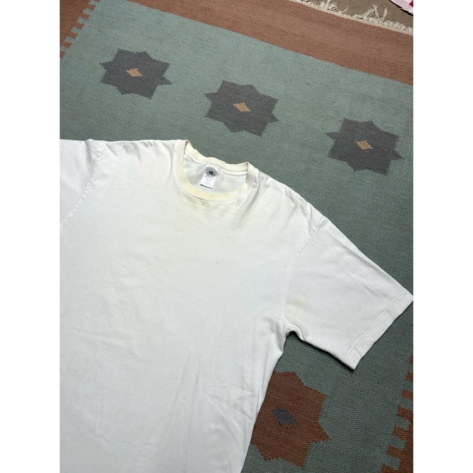 Stafford VINTAGE 90s STAFFORD White T-Shirt Men XL Tall Cotton Single Stitch Worn Soft Size US XL / EU 56 / 4 - 3 Thumbnail