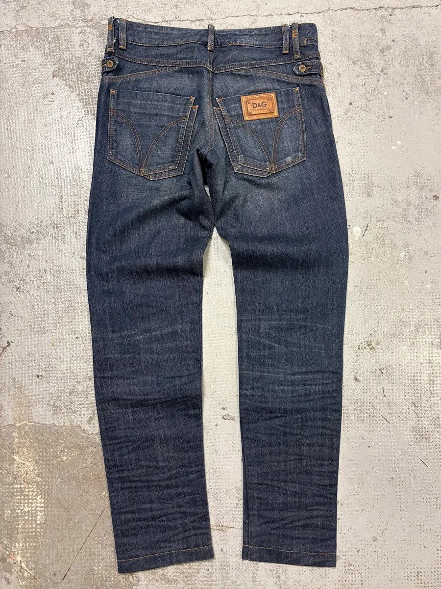 Dolce & Gabbana 2000s Dolce & Gabbana Navy Raw Faded Denim Jeans Size US 32 / EU 48 - 7 Thumbnail