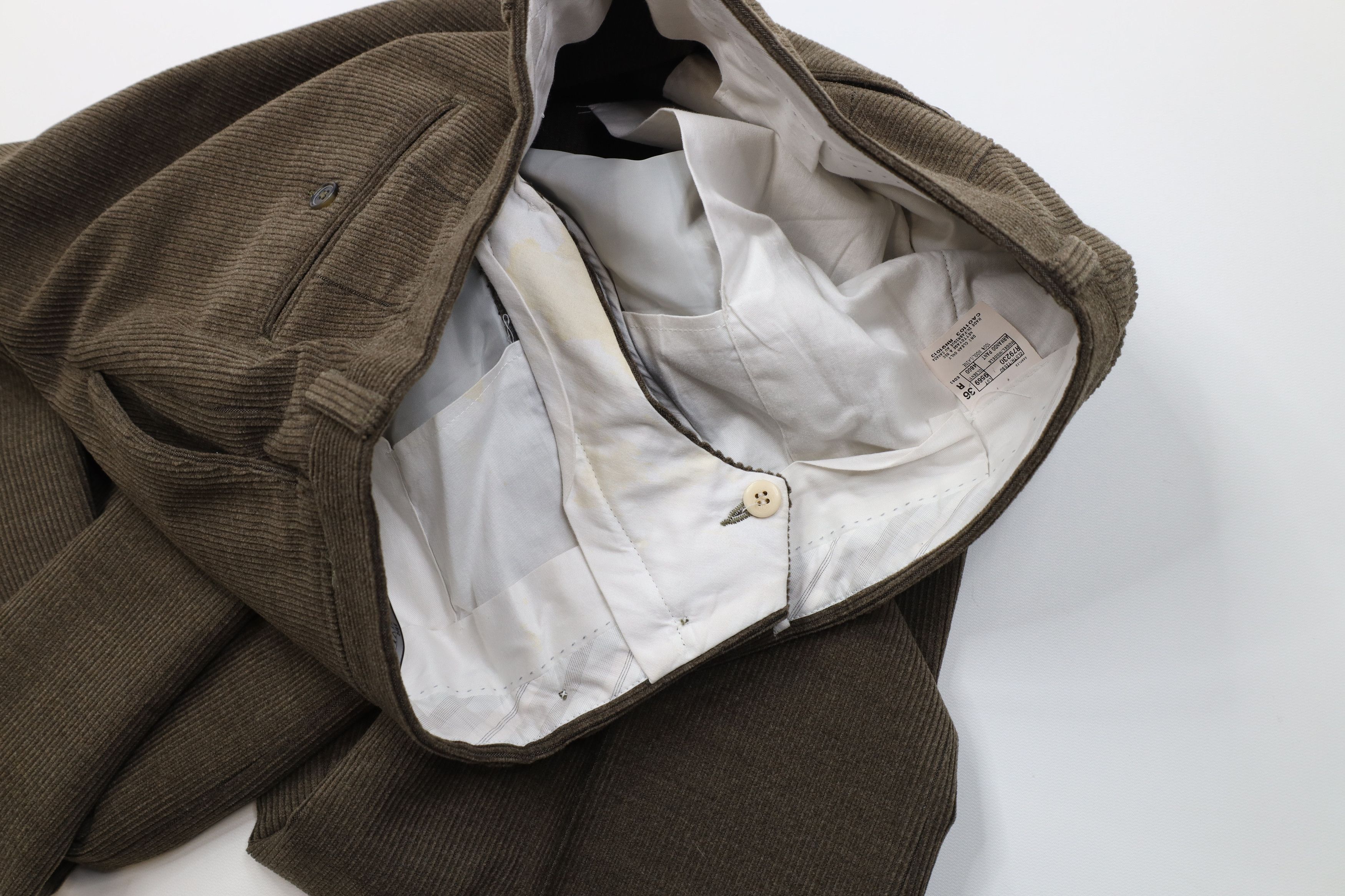 Vintage Vintage 90s Streetwear Wool Corduroy Wide Leg Chino Pants Size US 36 / EU 52 - 10 Thumbnail
