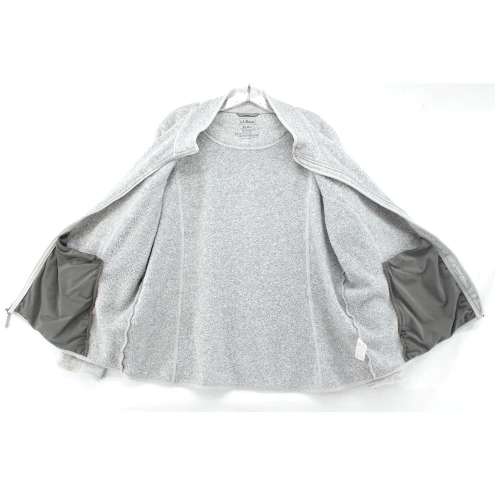 Vintage L.L. Bean Fleece Sweater Jacket Men's XXL Gray Full Zip Hiking Long Sleeve Regular Fit Size US XXL / EU 58 / 5 - 7 Thumbnail