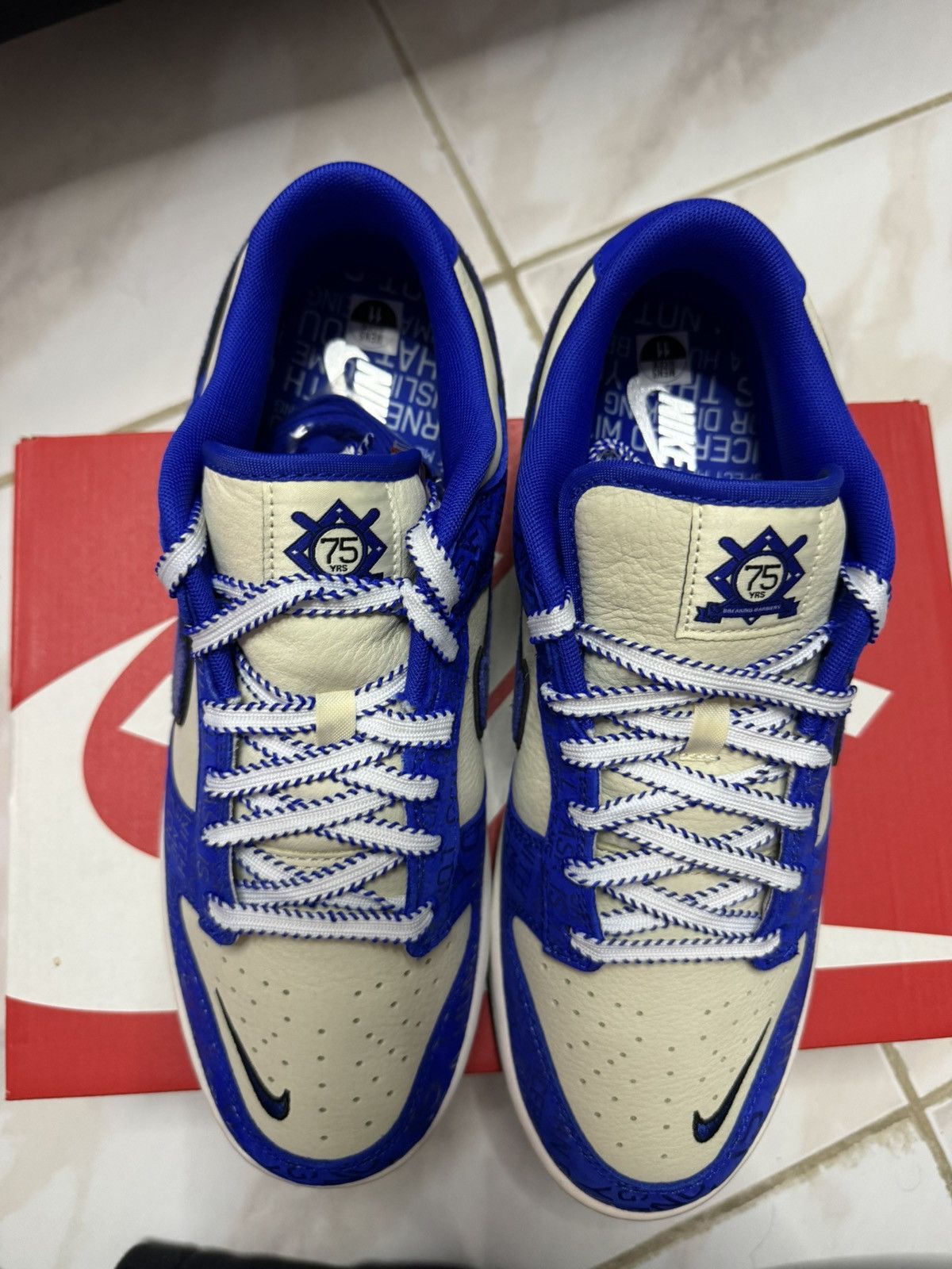 Nike Nike Dunk Low Jackie Robinson DS Size 11 OG All Size US 11 / EU 44 - 4 Thumbnail