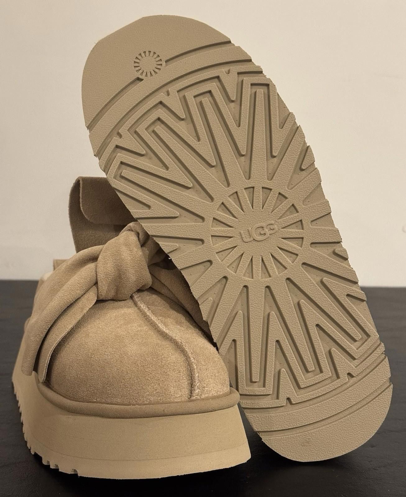 Ugg Size 9 Women’s UGG Platform Slip-On Bow Slipper - Sand - Size US 9 / IT 39 - 6 Thumbnail