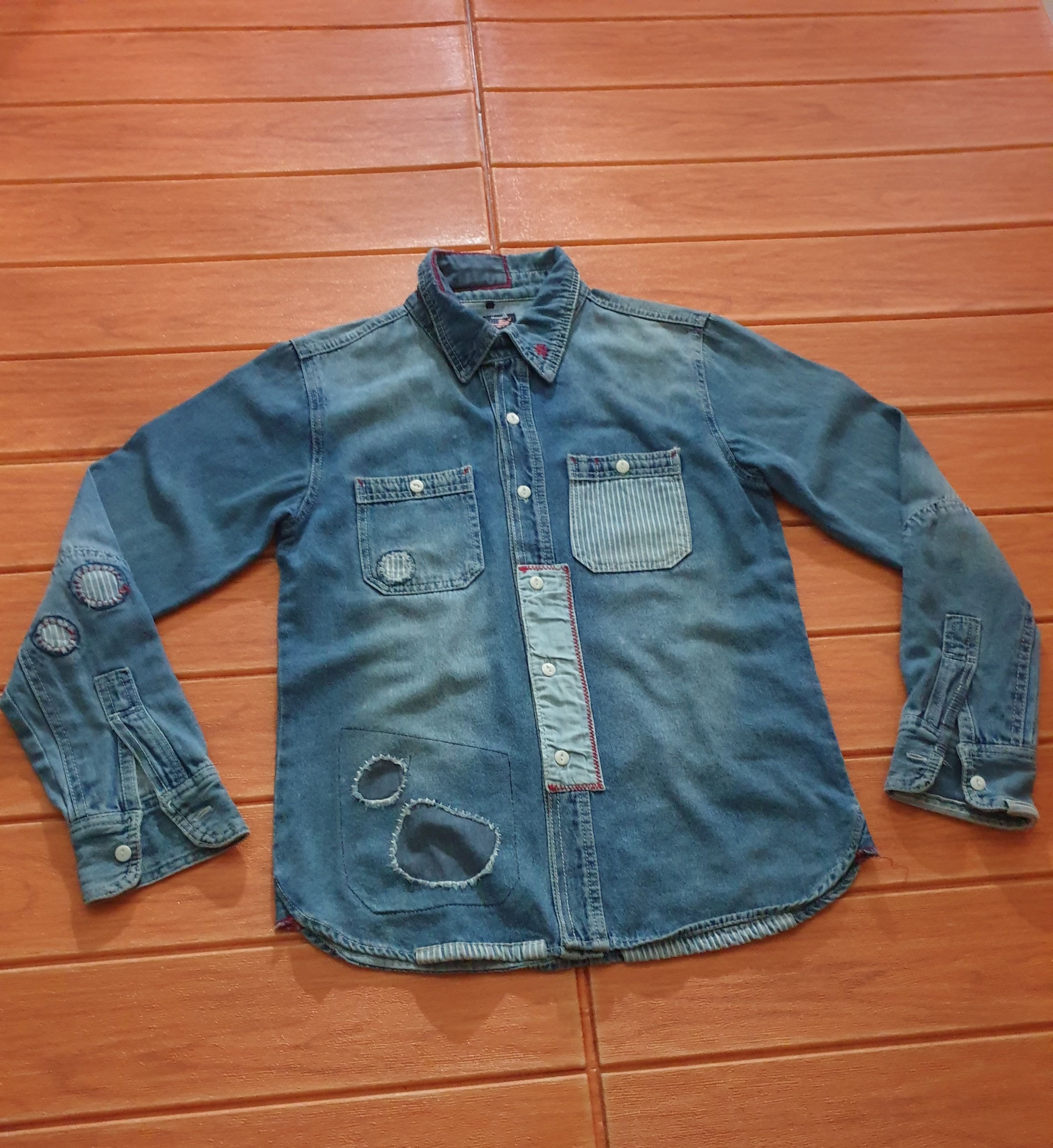 PPFM 💥BONDS PEACE Shashiko Chambray shirt Size US S / EU 44-46 / 1 - 4 Thumbnail