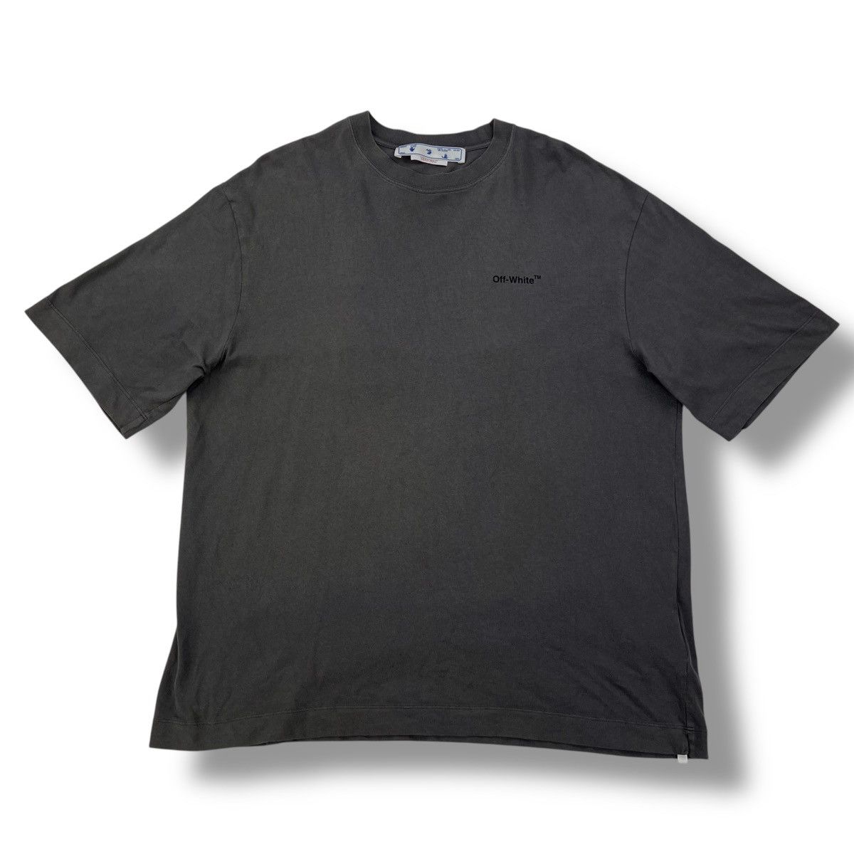 Off-White Off-White Diagonal Grey T Shirt Size US L / EU 52-54 / 3 - 3 Thumbnail