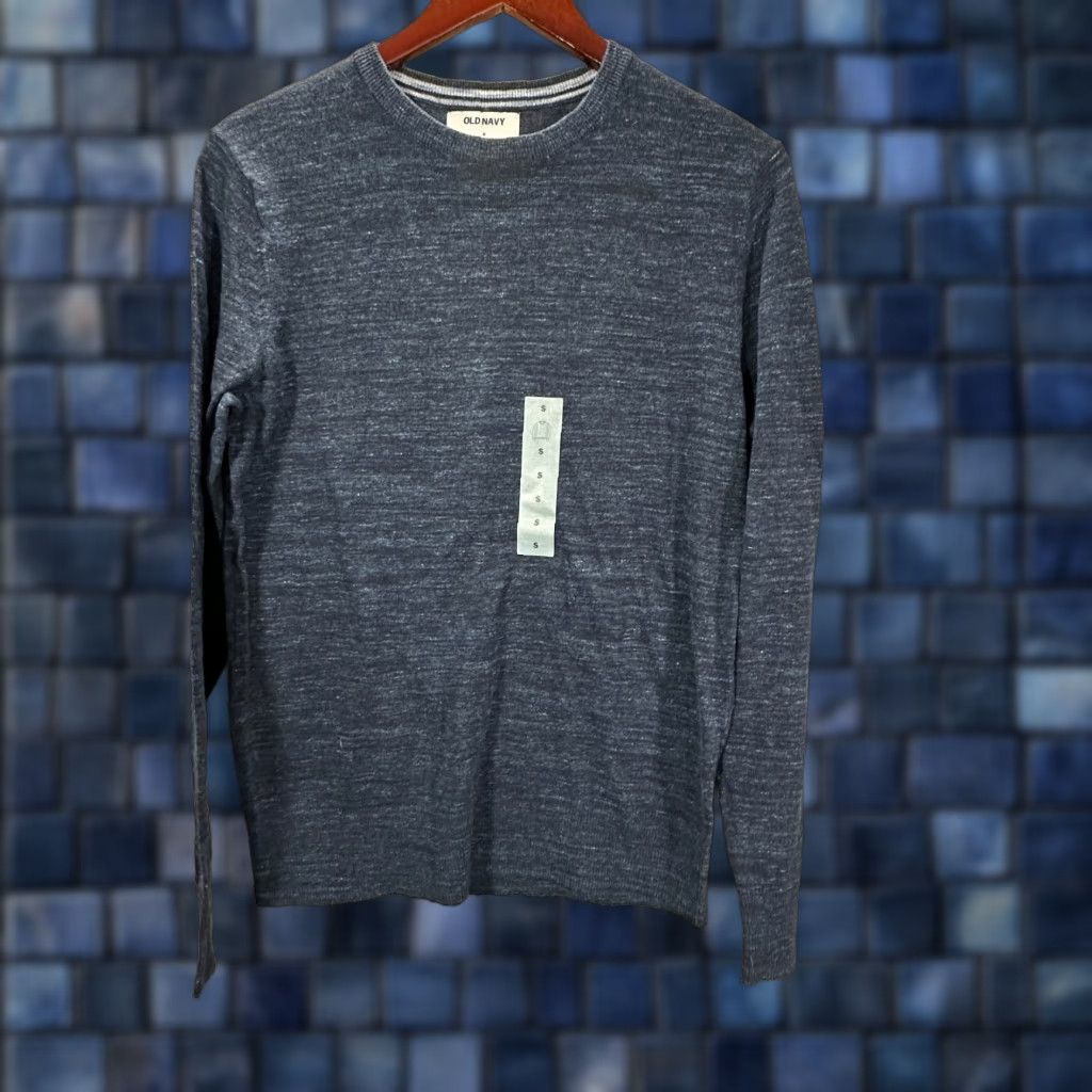 Old Navy Old Navy Sweatshirt Mens Small Blue Knit Crew Pullover Ribbed Cuffs and Hem Size US S / EU 44-46 / 1 - 1 Thumbnail