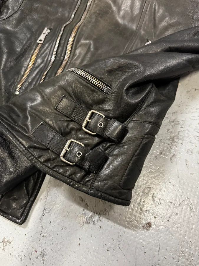Gucci 2000s Gucci Brown Asymmetrical Zip Biker Leather Jacket Size US M / EU 48-50 / 2 - 10 Thumbnail
