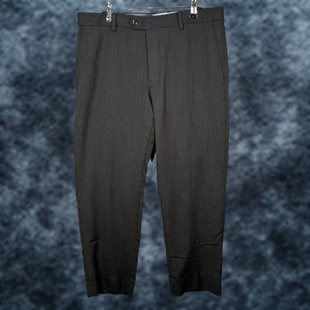 Tailorbyrd Tailorbyrd Mens Wool Blend Dress Pants 33 x 28 Charcoal Gray Flat Front 7/10 Gray Tailorbyrd Pants Mens 33x28 Dress Pants Size US 33 - 1 Thumbnail