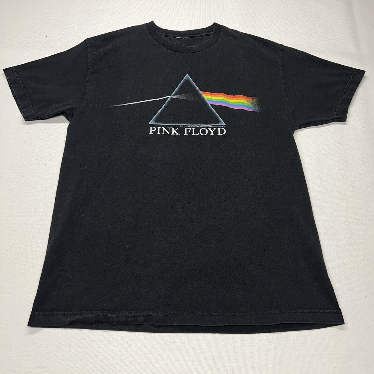 Band Tees × Pink Floyd × Vintage VTG Pink Floyd Tee Shirt Black Dark Side Of Moon Rock Band Size US L / EU 52-54 / 3 - 1 Thumbnail