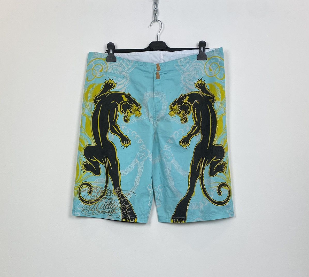Ed Hardy Christian Audigier Swimwear Shorts Panther Gold Size 36 Top Size US 36 / EU 52 - 1 Thumbnail