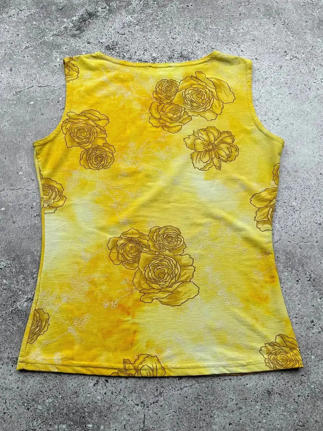 Japanese Brand Vintage Printed Tank Top C380(V452)(E8) Size S / US 4 / IT 40 - 2 Thumbnail