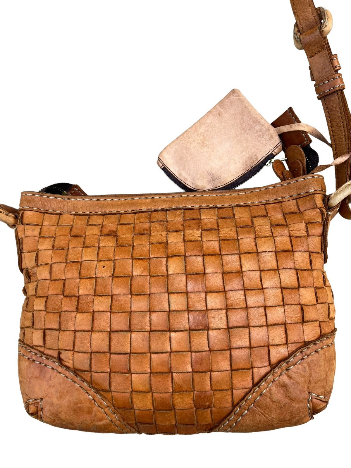 Leather Robita Japan Patina Woven Leather Bag Size ONE SIZE - 4 Thumbnail