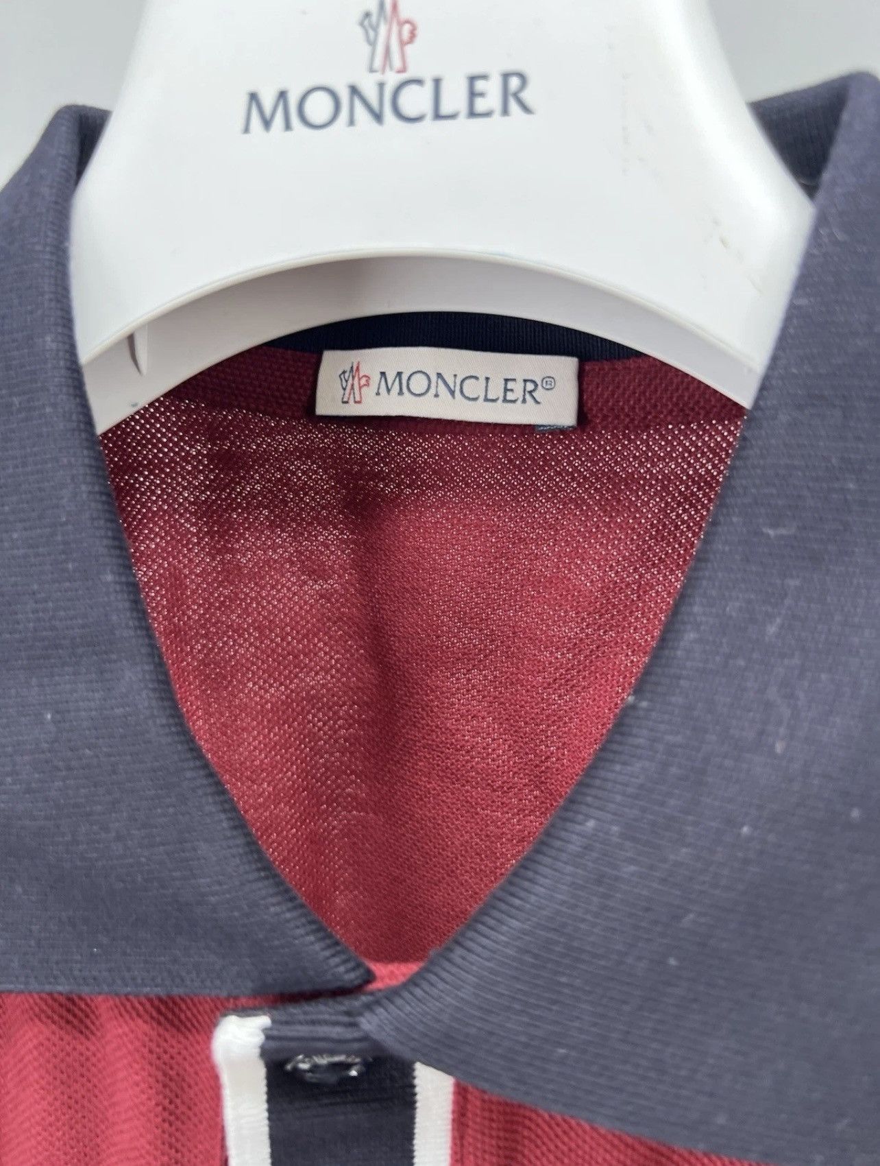 Moncler Moncler Polo Shirt Burgundy Size S RRP $450 Size US S / EU 44-46 / 1 - 5 Thumbnail