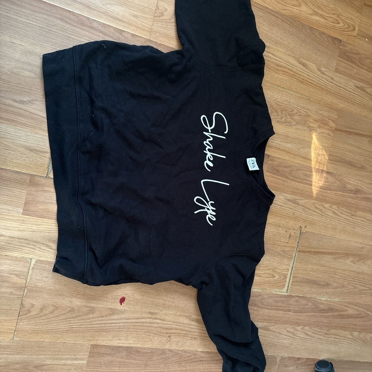 Zara Plain sweater with writing on it Size US L / EU 52-54 / 3 - 2 Thumbnail