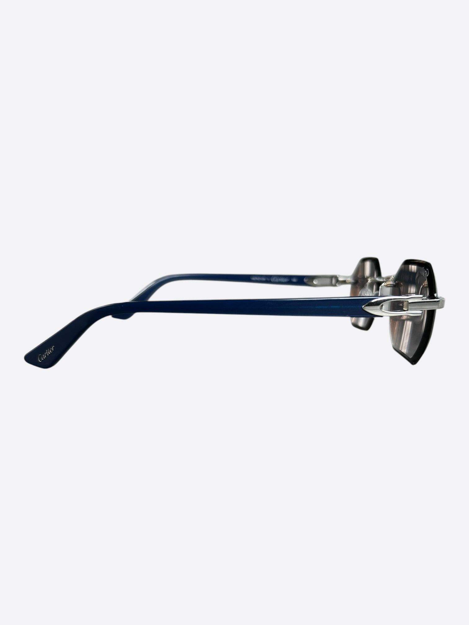 Cartier Cartier Blue & Silver Tinted Glasses Size ONE SIZE - 2 Thumbnail