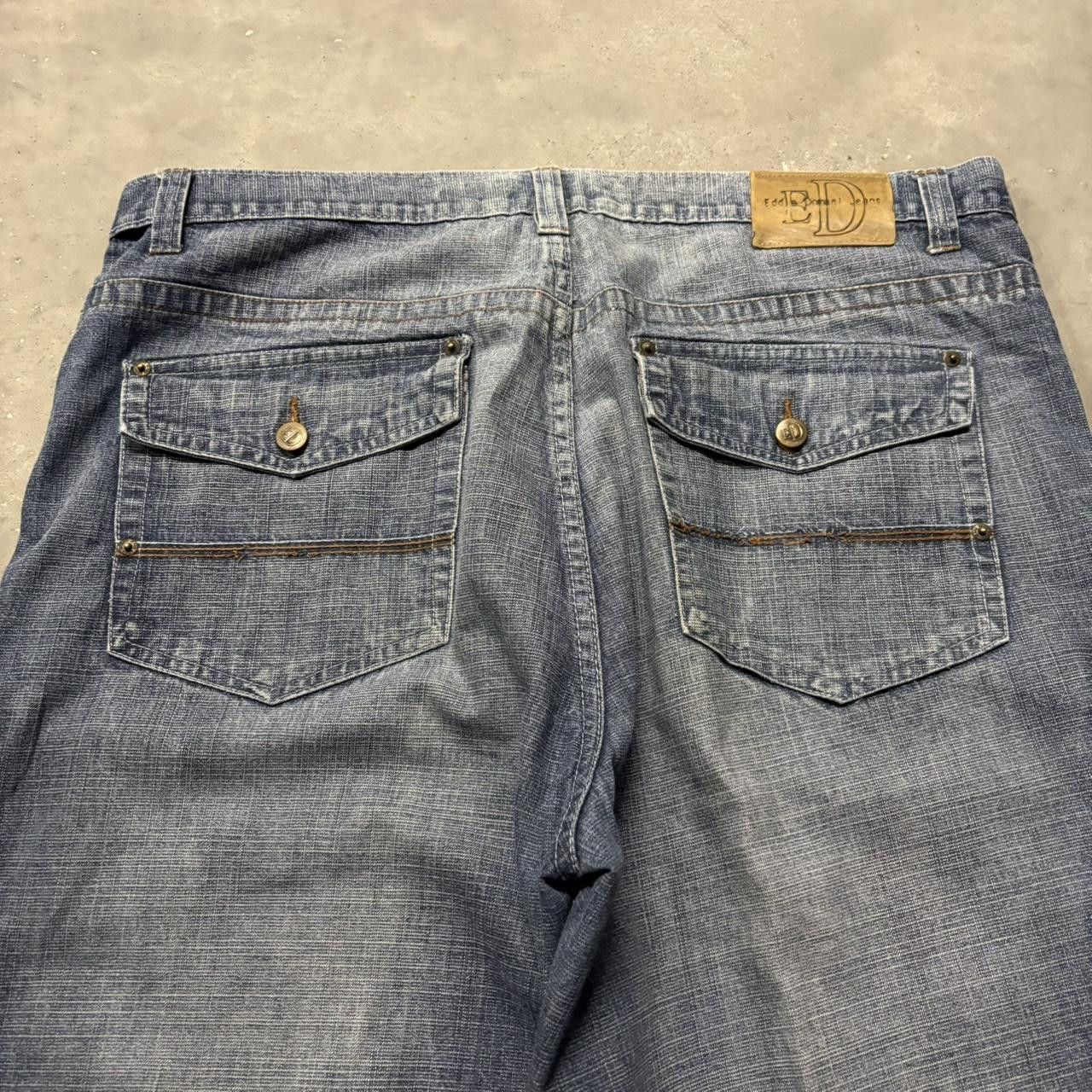 Japanese Brand × Vintage Crazy Vintage Y2K/2000s Baggy Faded Grunge Skater Denim Jeans! Size US 40 / EU 56 - 7 Thumbnail
