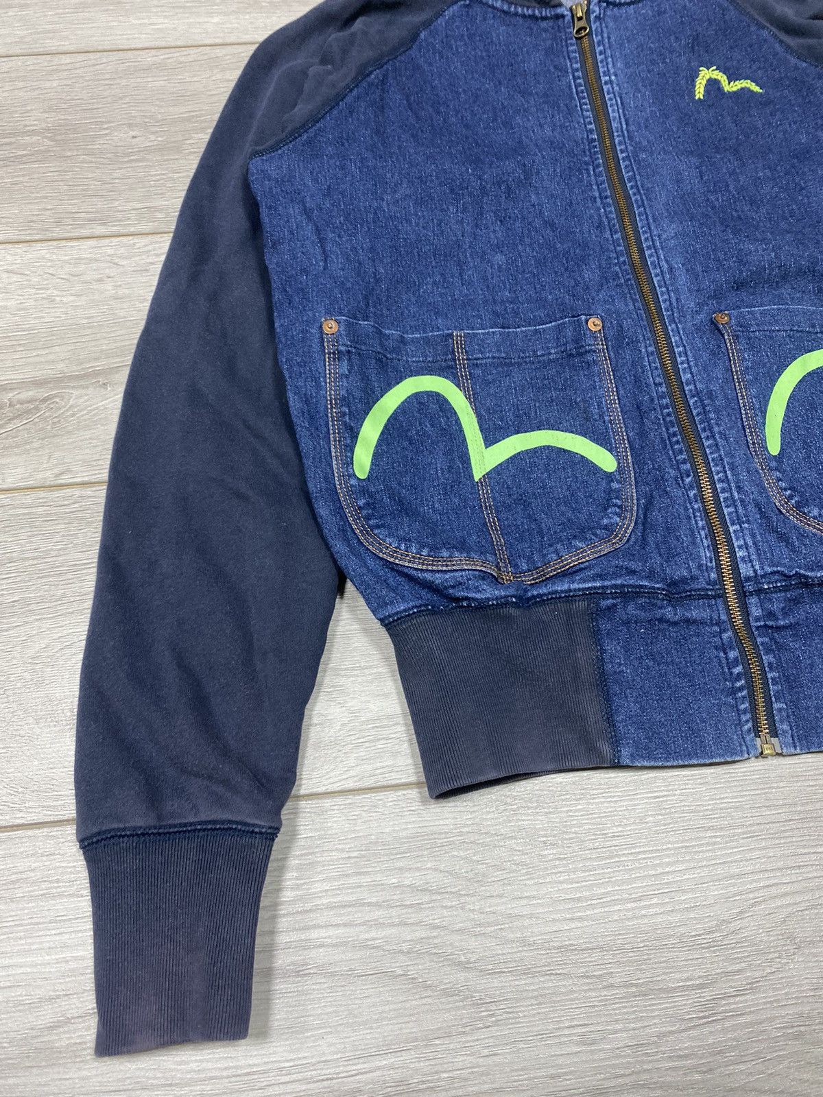 Evisu Evisu RARE vintage denim big seagull hoodie Size US M / EU 48-50 / 2 - 4 Thumbnail