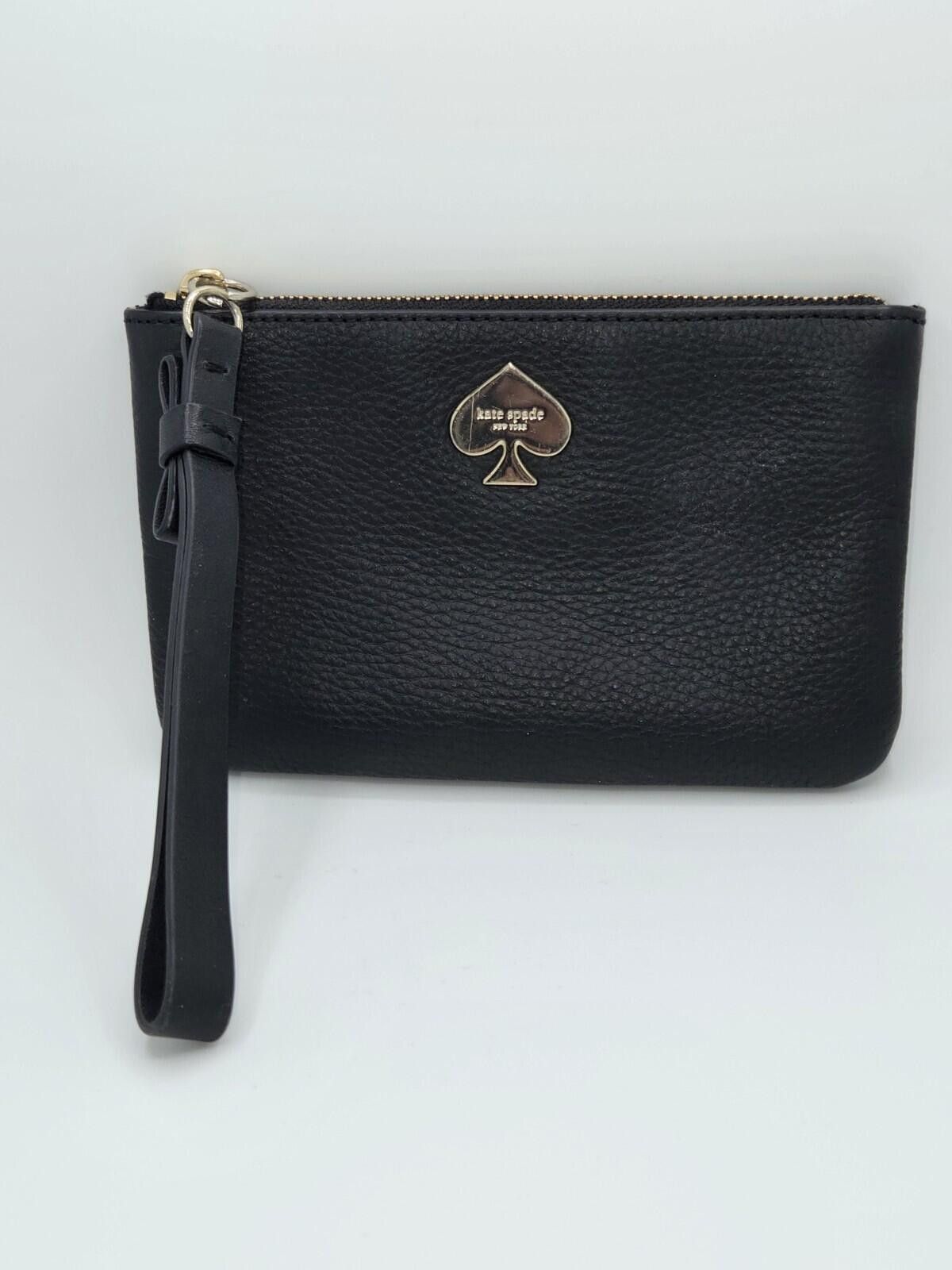 Other Kate Spade New York L117354 Women's Black Leather Wristlet Size ONE SIZE - 1 Thumbnail