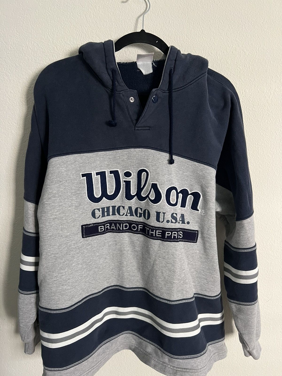 Wilson Vintage Wilson Embroidered Hoodie/Sweatshirt Size US L / EU 52-54 / 3 - 2 Thumbnail
